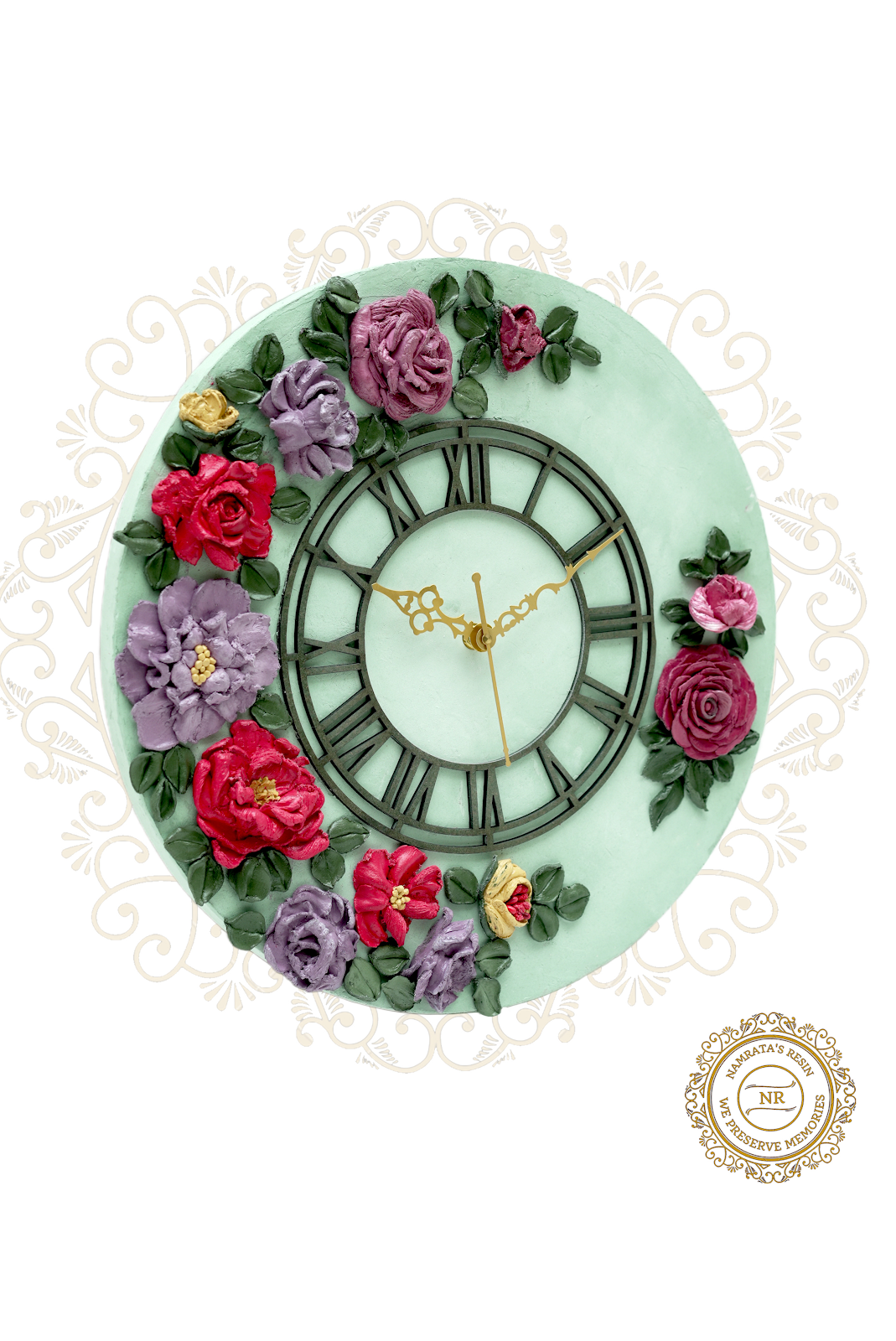 Rosette Sculpture Clock