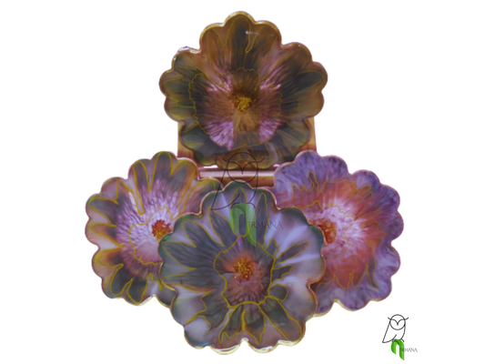 Pushpa the divine bloom four coasters