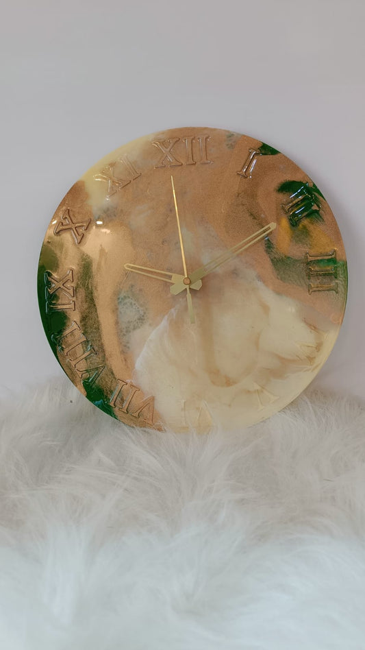 Gold wall clock