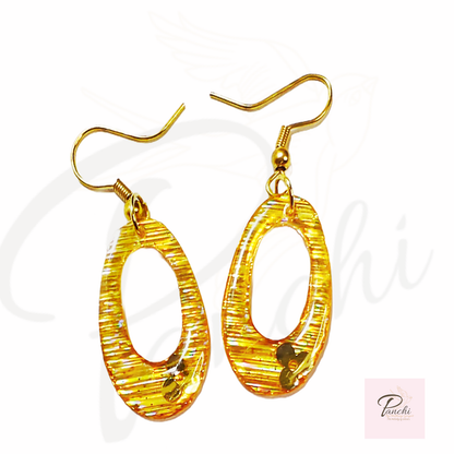 Golden glitter earrings