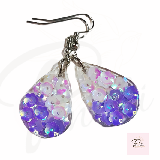 Purple earrings