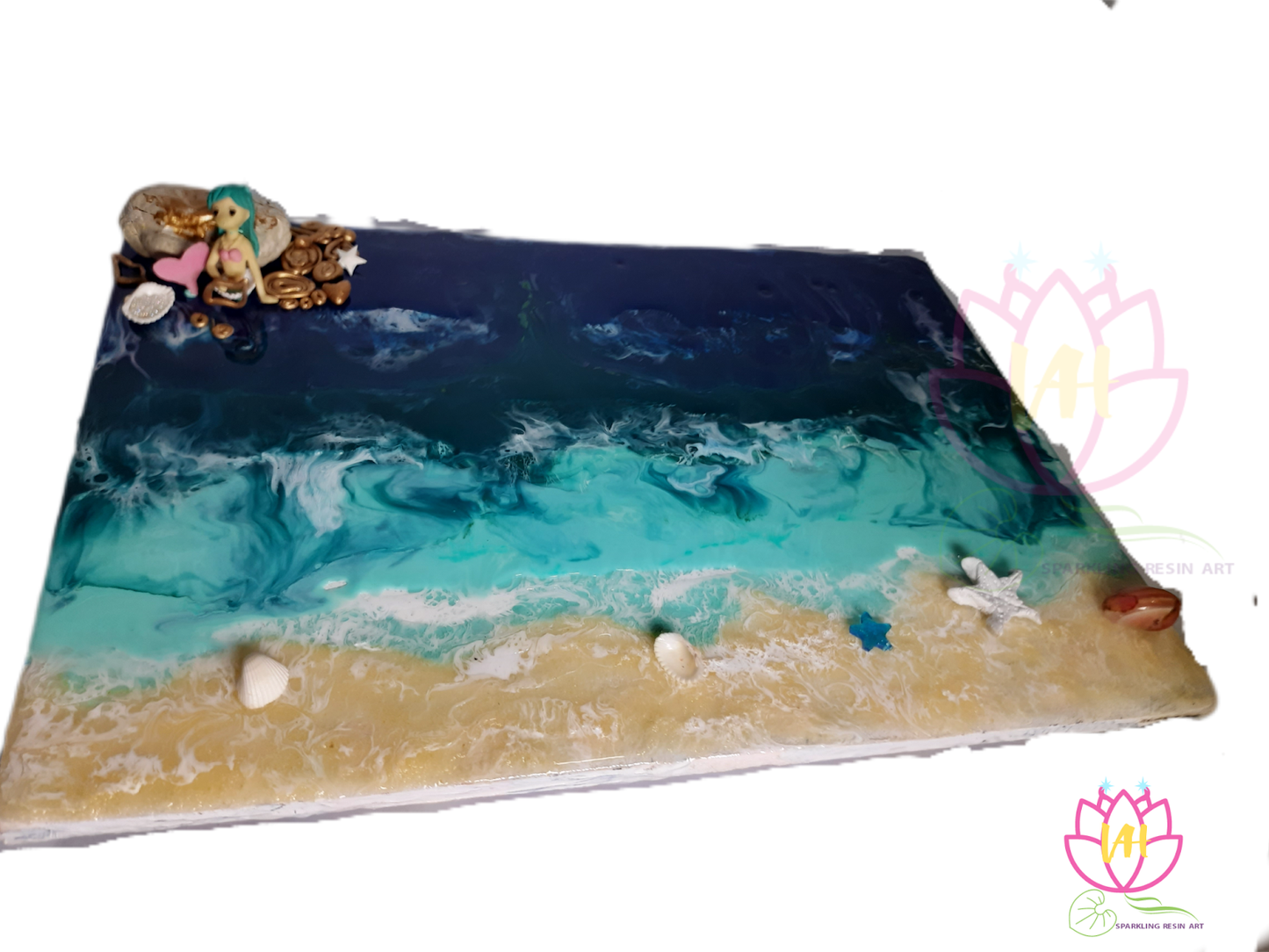 Mermaid treasure island ocean tray