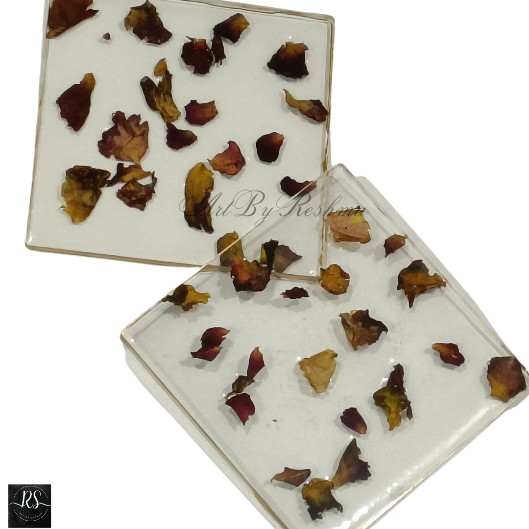 Resin square shape coasters