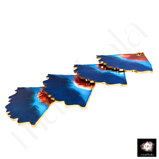 Hawai Haze resin triangular coasters