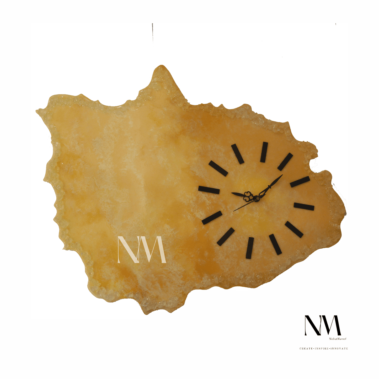 MDF based design with Resin & Crystal | Wall Clock