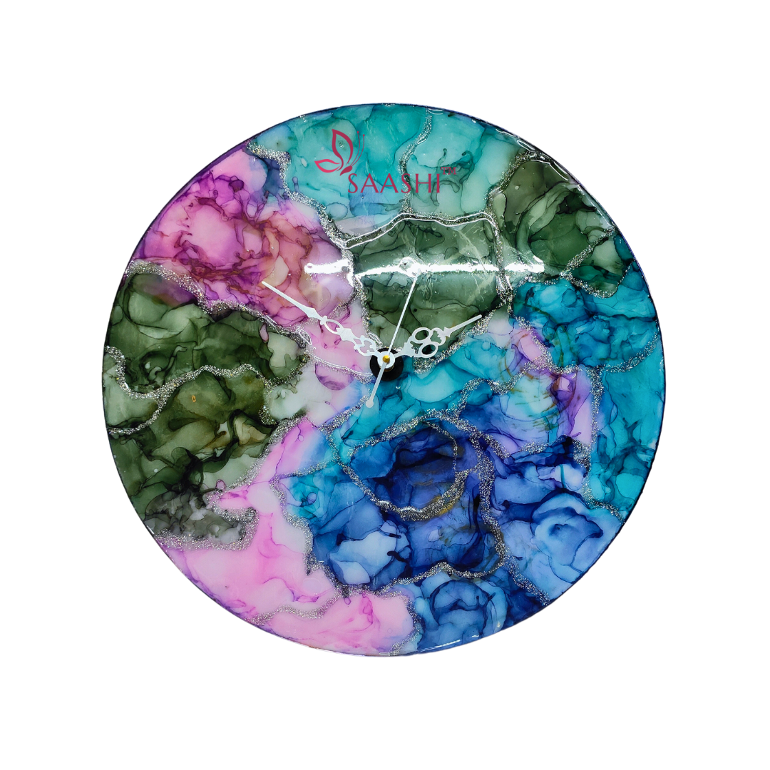 ABSTRACT DESIGN RESIN WALL CLOCK