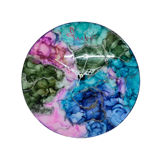 ABSTRACT DESIGN RESIN WALL CLOCK