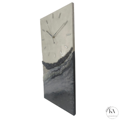 Crystal resin clock