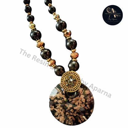 Statement Black and Gold Necklace