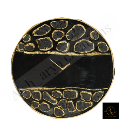 Black lava clock