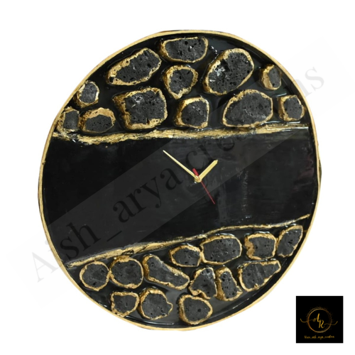 Black lava clock