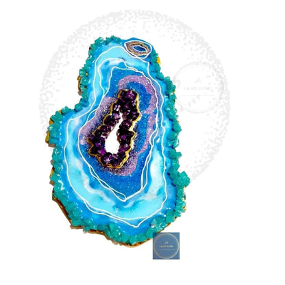 Sparkling blue geode