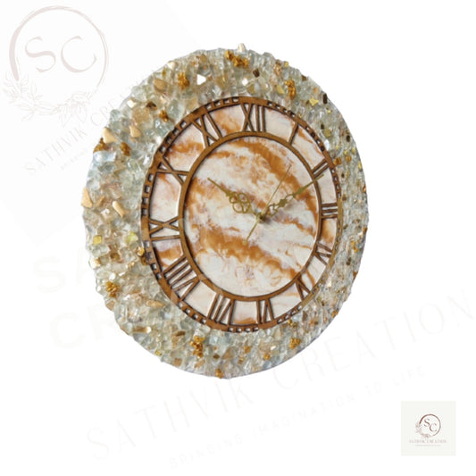 Crystals wall clock