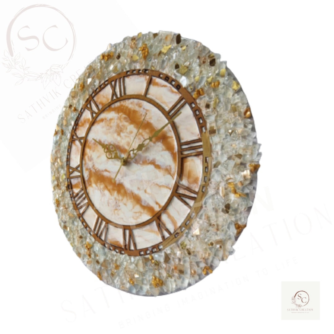 Crystals wall clock