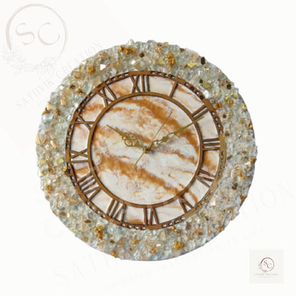 Crystals wall clock