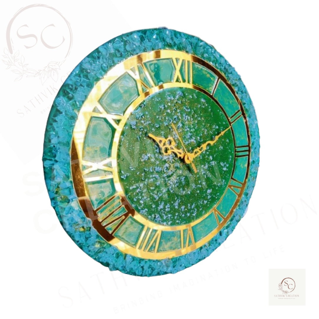 Nature green wall clock