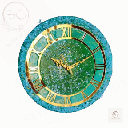 Nature green wall clock