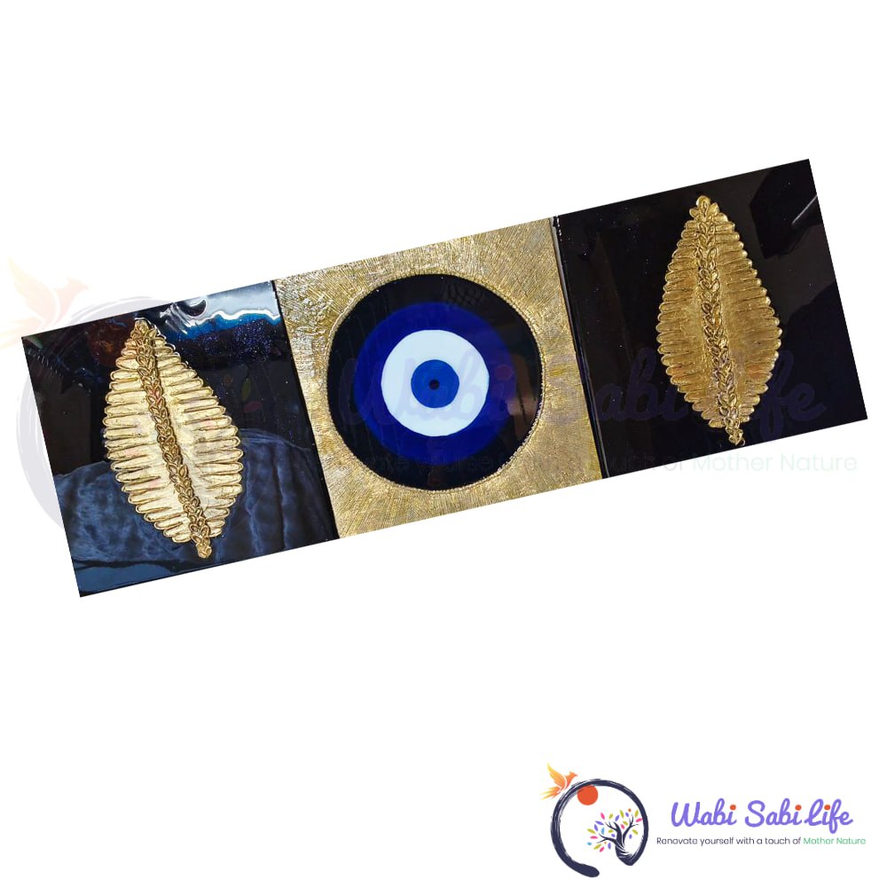 Premium evil eye n leaf set