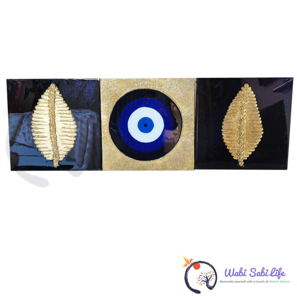 Premium evil eye n leaf set