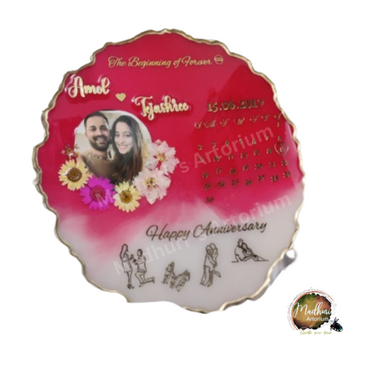 A Souvenir: A Personalised Anniversary Resin Plate