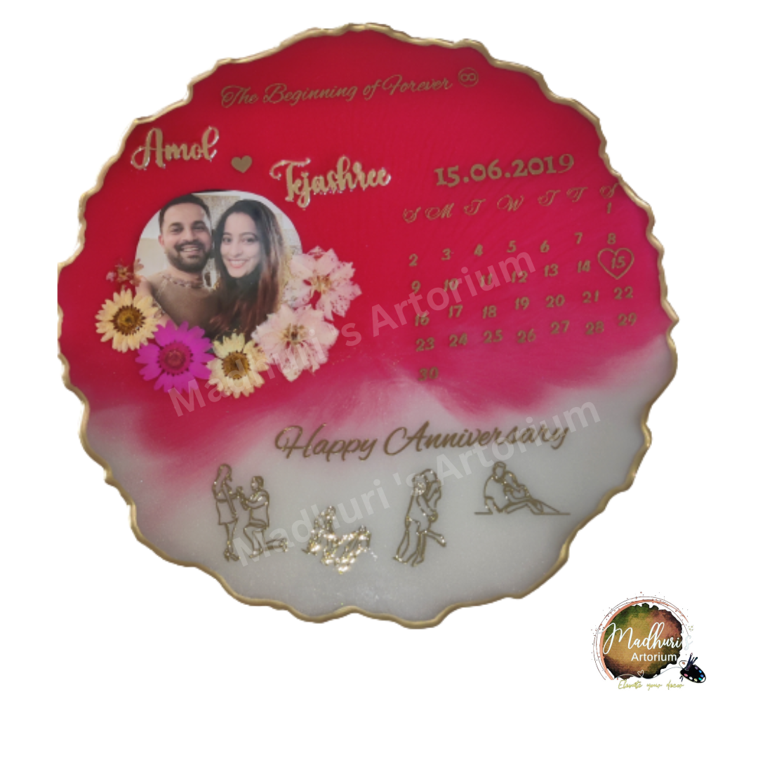 A Souvenir: A Personalised Anniversary Resin Plate