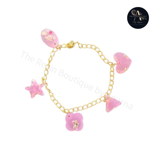 Chic Pink Charm Bracelet