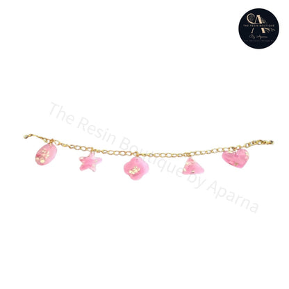 Chic Pink Charm Bracelet