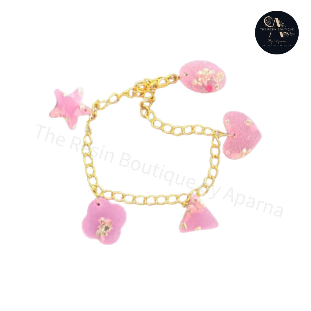 Chic Pink Charm Bracelet