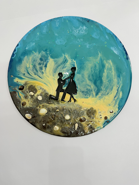 Ocean Couple Resin Wall Decor