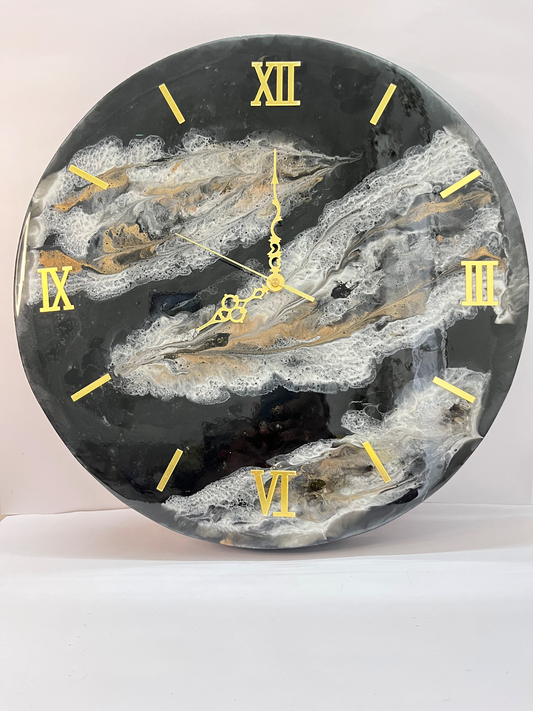 Moon Rock High Gloss Resin Clock