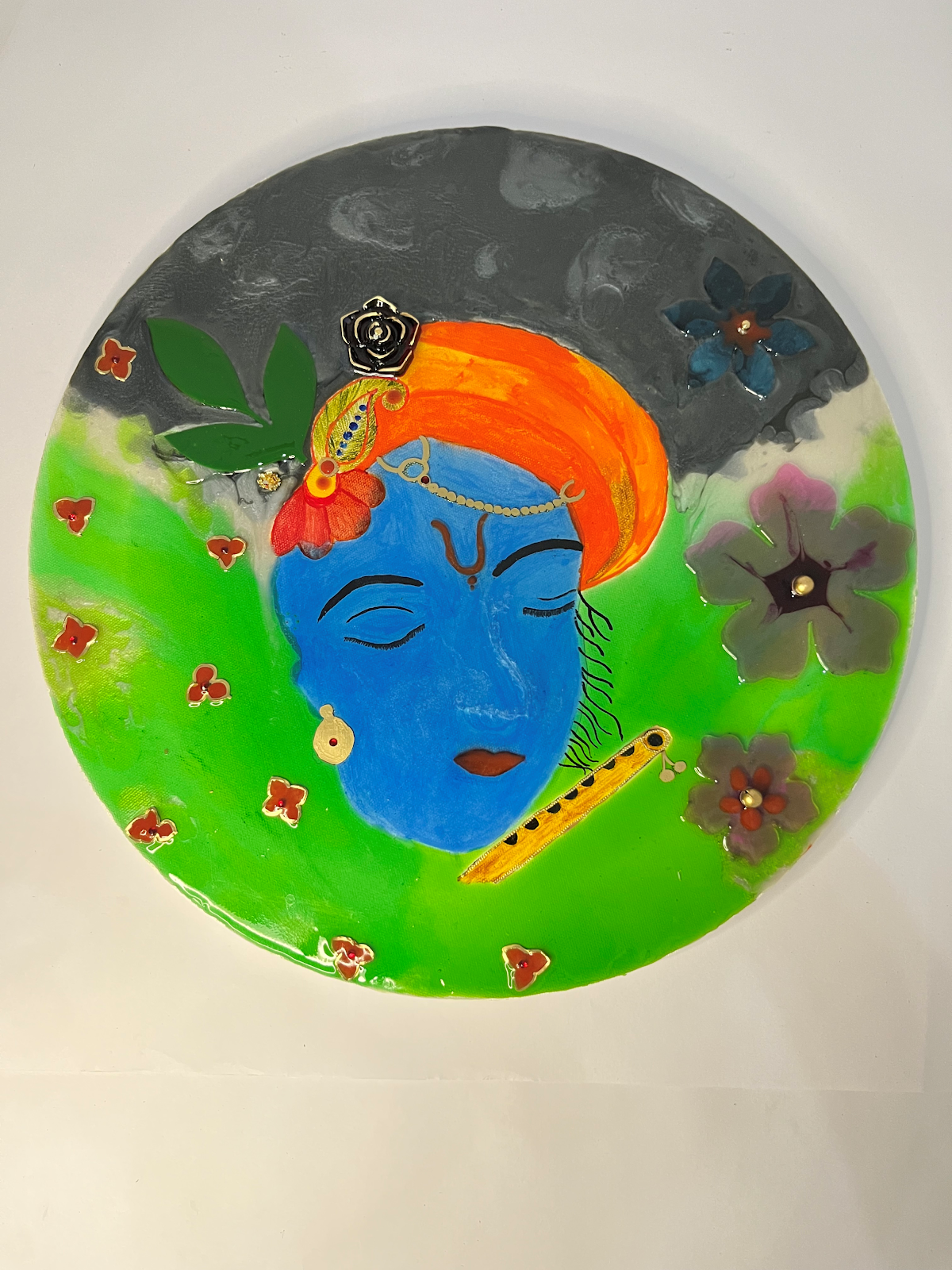 Krishna Resin Wall Art