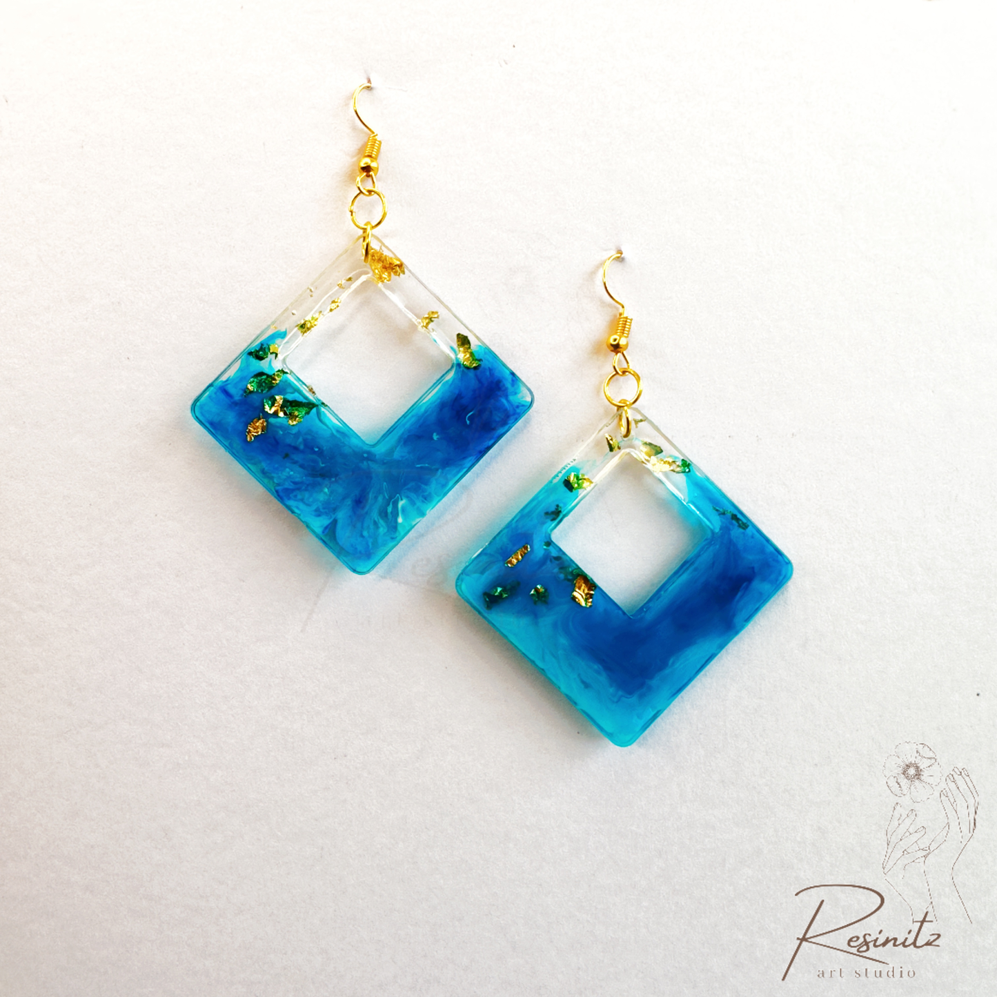 Oceanic theme earrings