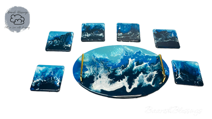 Wave the Wave Tray Coaster Set of 6