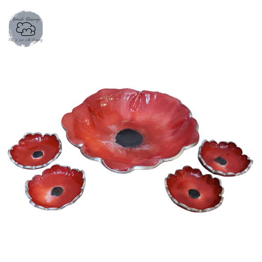 Sanguine Bowl Set of 1+4