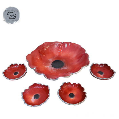 Sanguine Bowl Set of 1+4