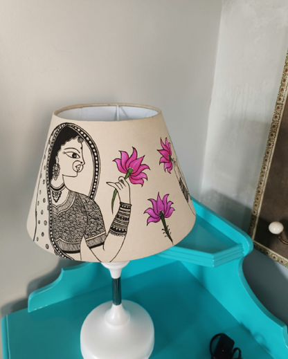 Madhubani Lotus Lamp