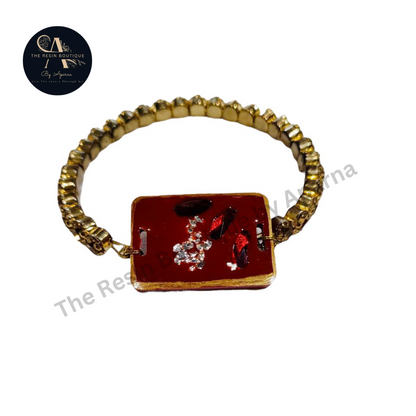 Red and Gold Festive Bracelet