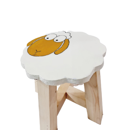 Baba white sheep stool