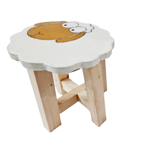 Baba white sheep stool