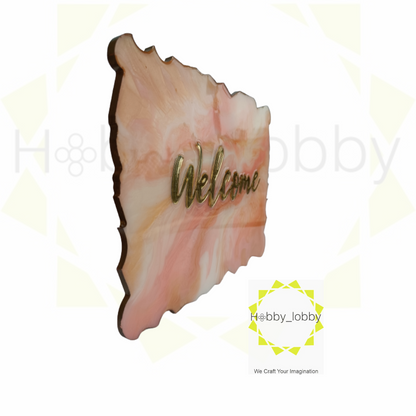 Peach color Name plate