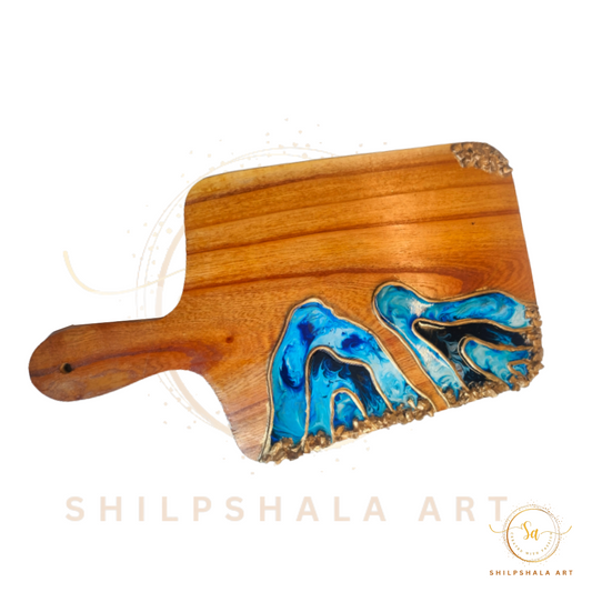 Ocean theme wooden platter