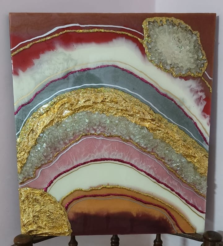 geode wall painting